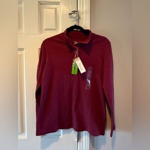 Natural Reflections Women’s Maroon Quarter Button Shirt